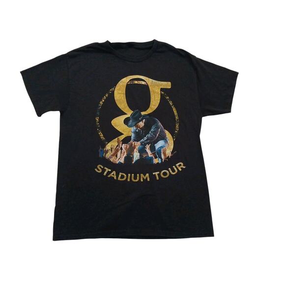 Garth Brooks Stadium Tour Concert T-Shirt Size Medium Black Short Sleeve - Picture 1 of 12